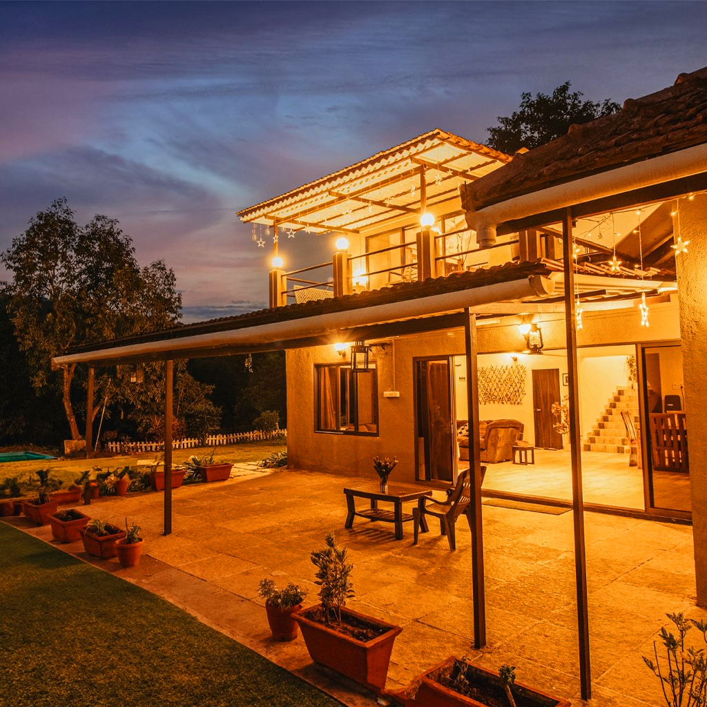 Evening Villa Frontage